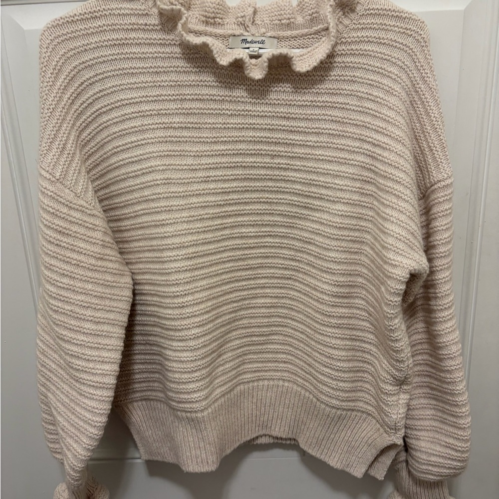 Madewell Cream Ribbed Women's Sweater